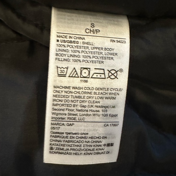 GAP pimaloft black winter coat S - Picture 13 of 14